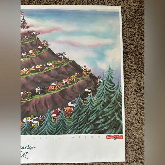 Longacres Park Horse Racing Poster Emerald Racing Association Seattle 18x24 Vtg - Picture 5 of 11